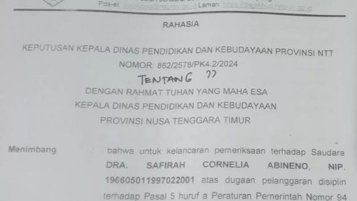 Kisruh Jabatan Kepala SMKN 5 Kupang, Keabsahan Ijazah Siswa Terancam Dipersoalkan