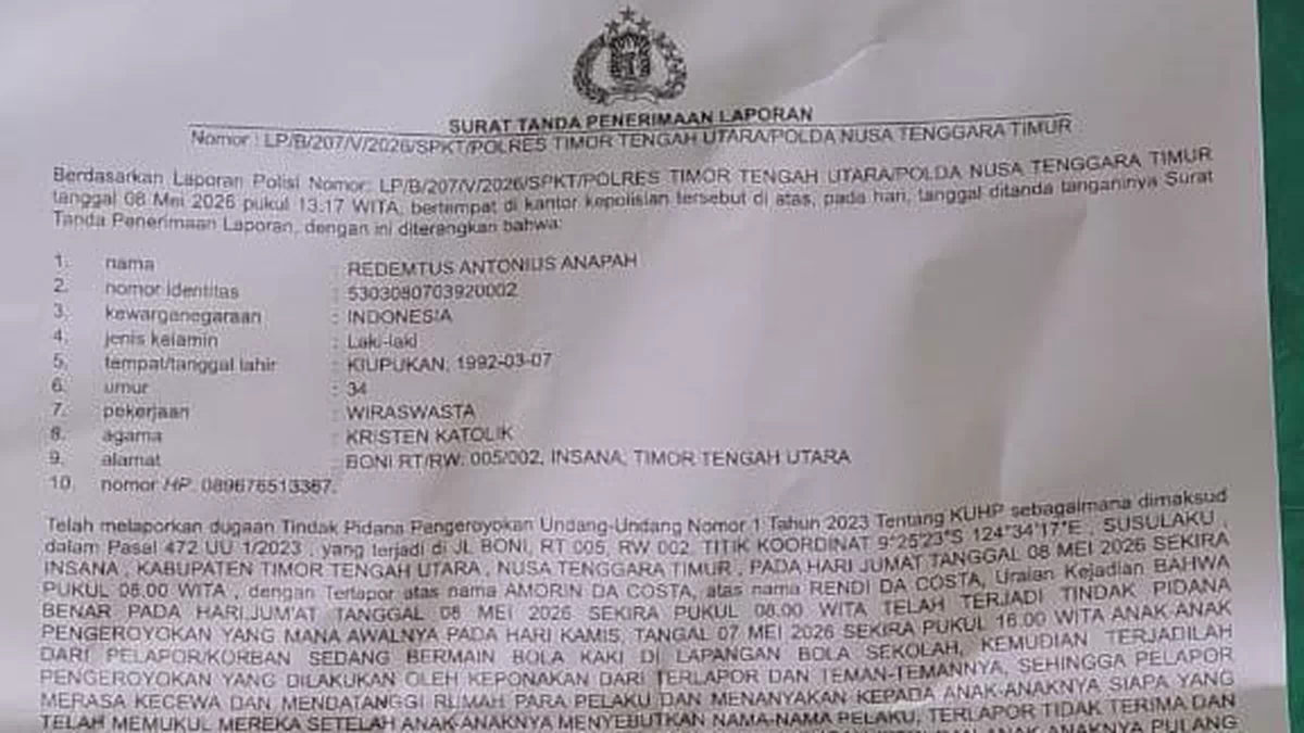 Bermula dari Bermain Bola Kaki, Warga di TTU Jadi Korban Pengeroyokan, Polisi Masih Selidiki