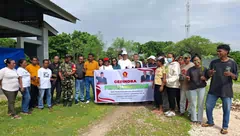 HUT Gerindra ke-18, Gerindra NTT Hijaukan Pasar Penkase dan Berbagi Kasih ke Lima Panti Asuhan di Kupang